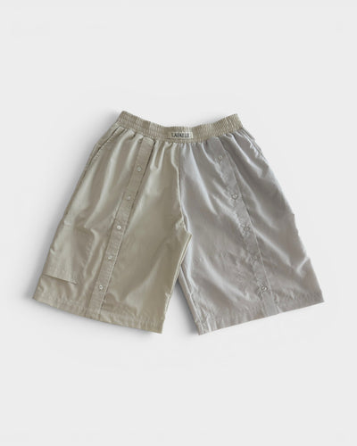 Button Up Short in Greige