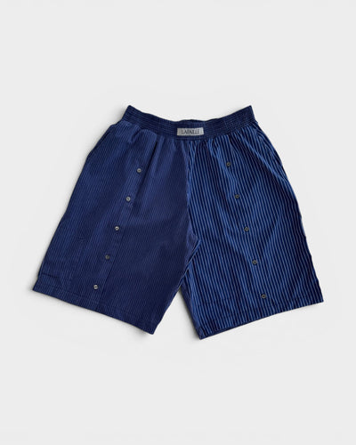 Button Up Short in midnight blue