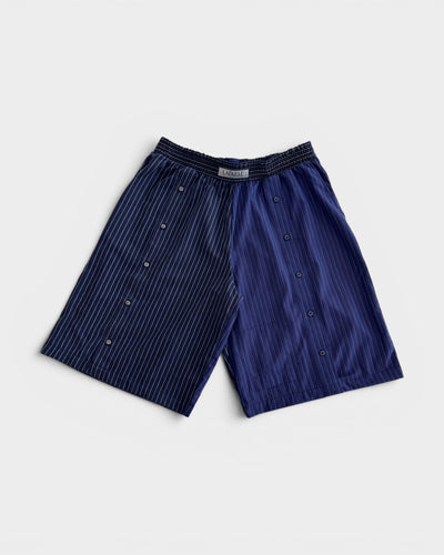 Button Up Short in midnight blue
