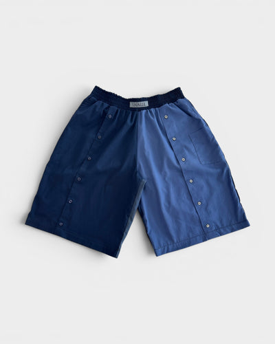 Button Up Short in Dark Blue