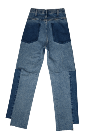 BLUE DECONSTRUCTED JEANS